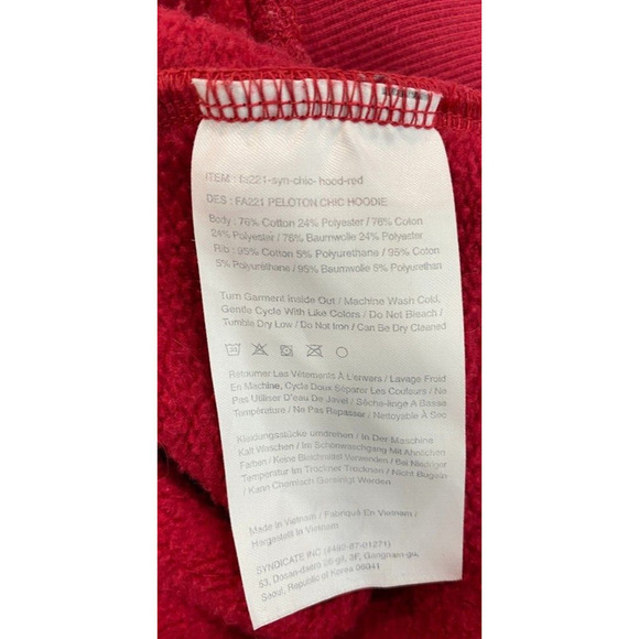 Peloton - red sweatshirt long sleeve hoodie with logo women's size Large - Picture 5 of 5